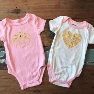 Juicy Couture Bundle of 2 Onesies Baby Size 0-3M